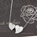 Heart Shape Sweet Diamond Personality Silver Necklace